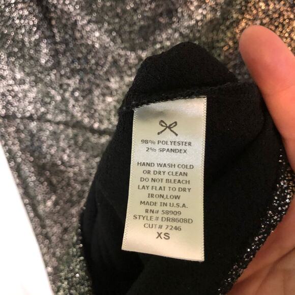 Gianni Bini Gold & Black Short Party Evening Cocktail Dress Sparkly Size XS - Picture 4 of 8